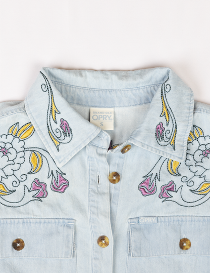 Opry Oversized Denim Shirt - JACKETS