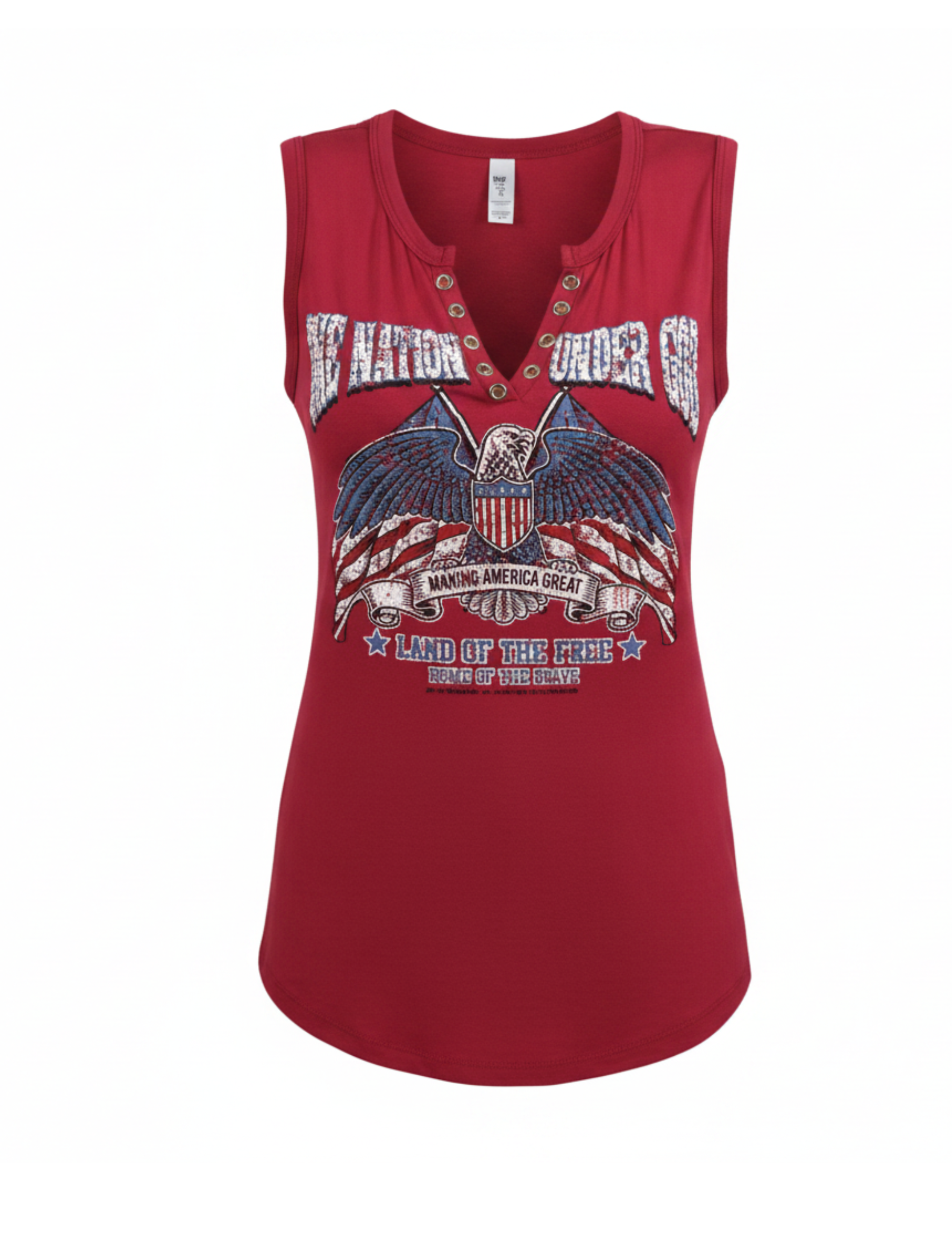 One Nation Under God V-neck Tank - VNECK