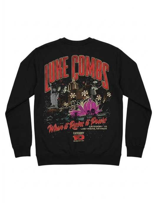 Category 10 Las Vegas When It Rains It Pours Fleece - CREW SWEATSHIRTS