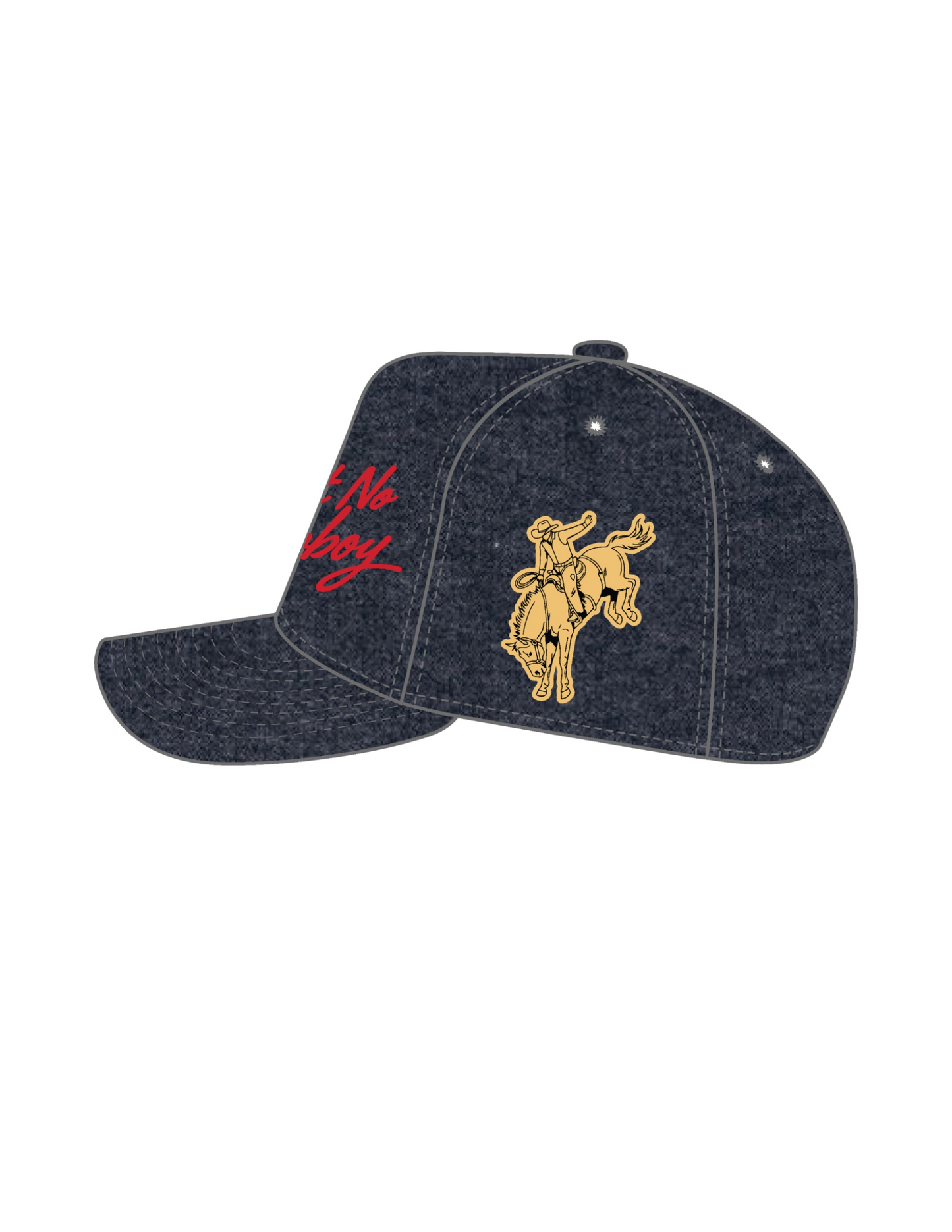 Category 10 Aint No Cowboy Denim Hat - BASEBALL