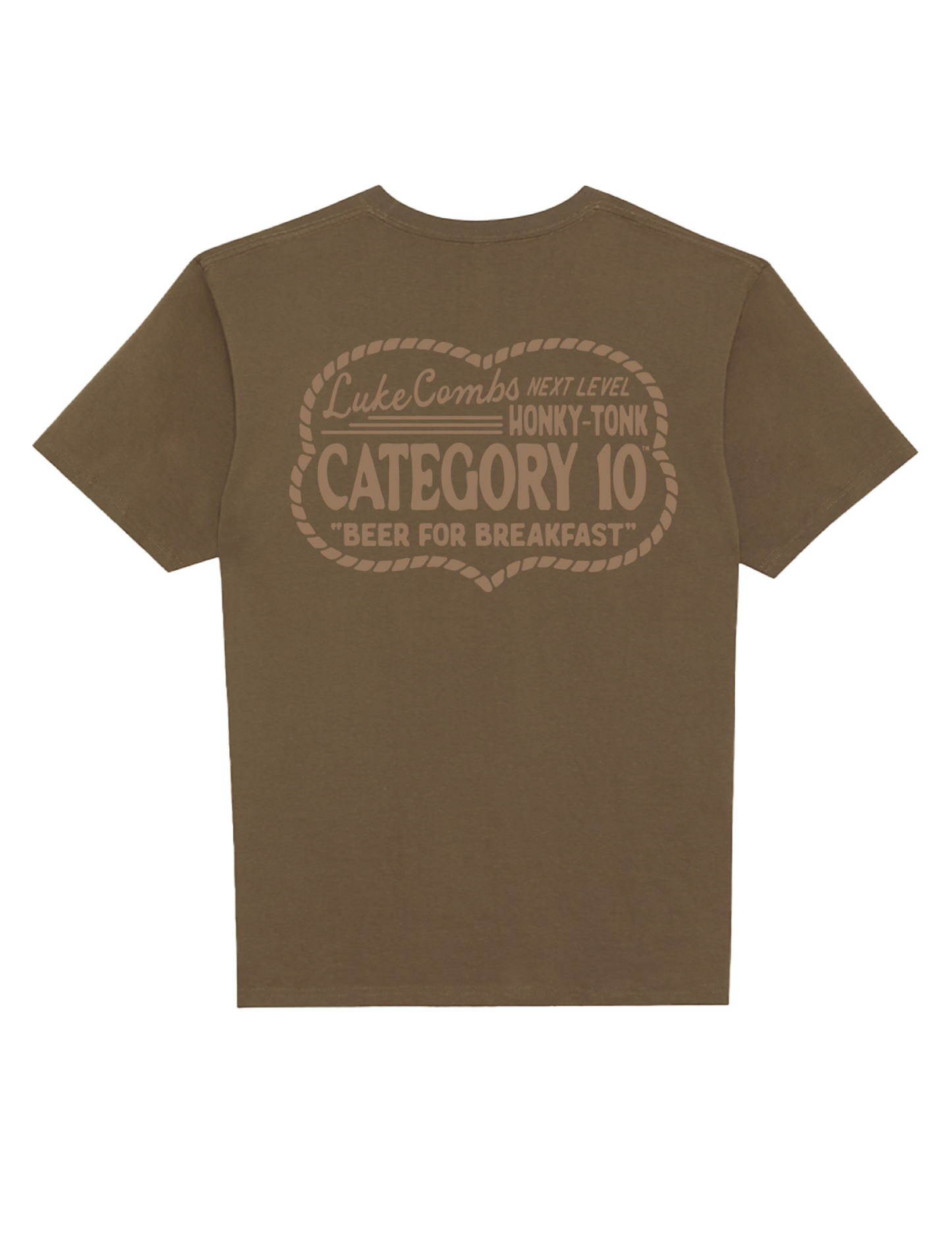 Category 10 Beer For Breakfast T-Shirt - BROWN / SM - CREWS