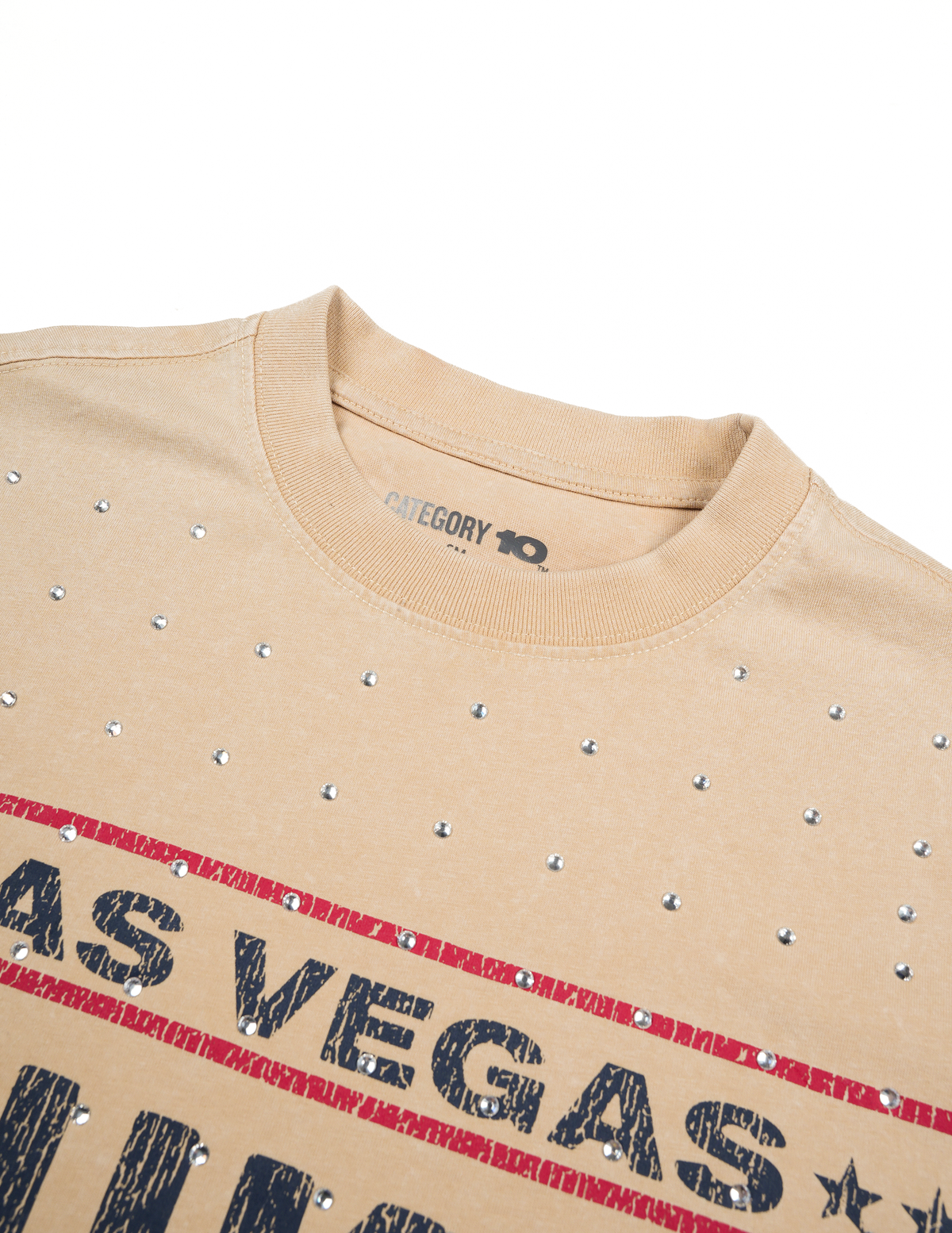 Category 10 Live In Las Vegas Rhinestone T-Shirt - CREWS