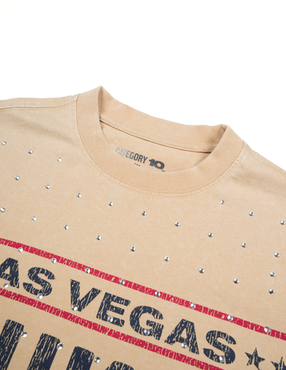 Category 10 Live In Las Vegas Rhinestone T-Shirt - CREWS