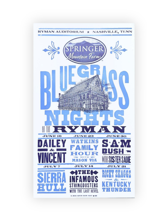 2026 Ryman Bluegrass Nights Hatch - HATCH