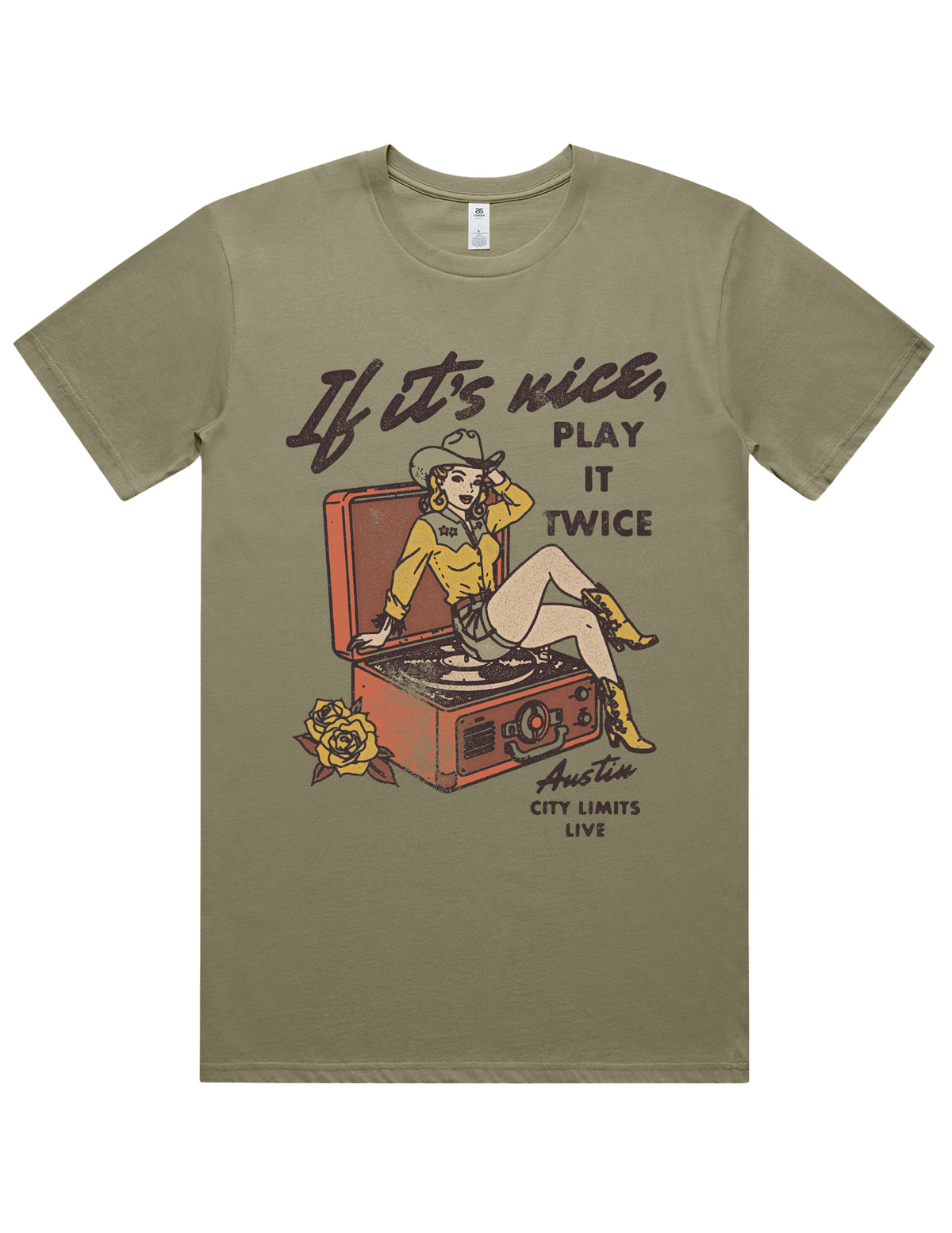 ACL Live Play It Twice T-Shirt - GREEN / SM - CREWS