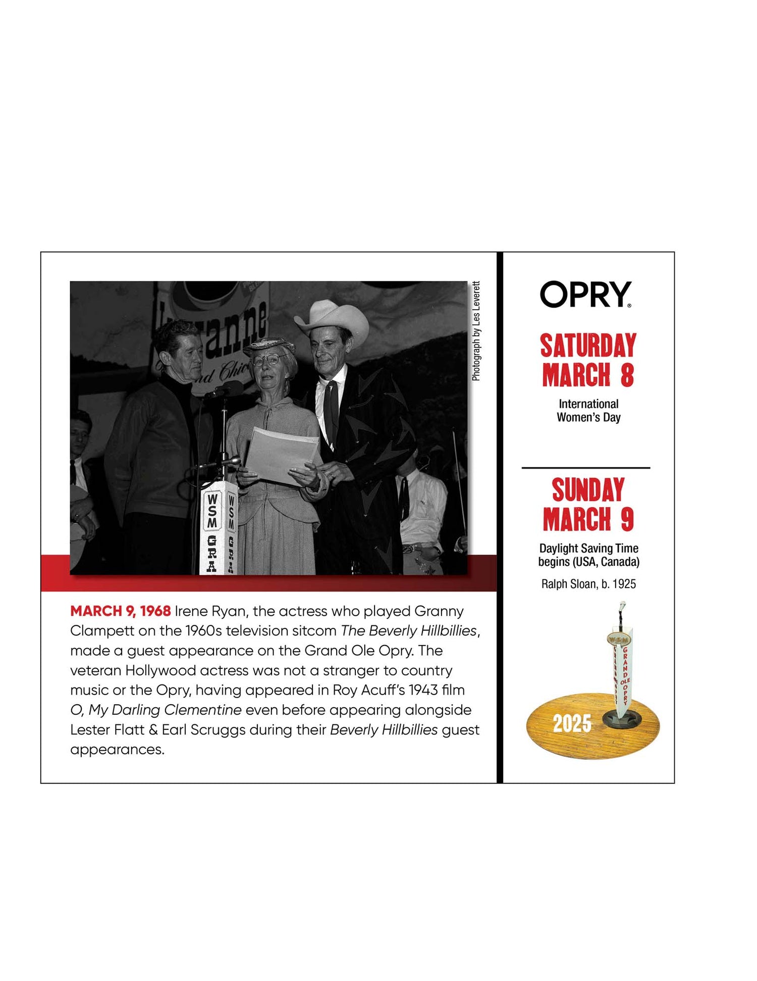 Opry 2025 Daily Desk Calendar