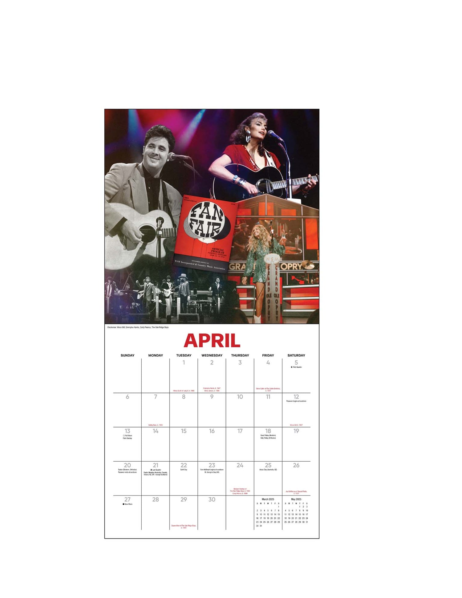 Opry 2025 Wall Calendar