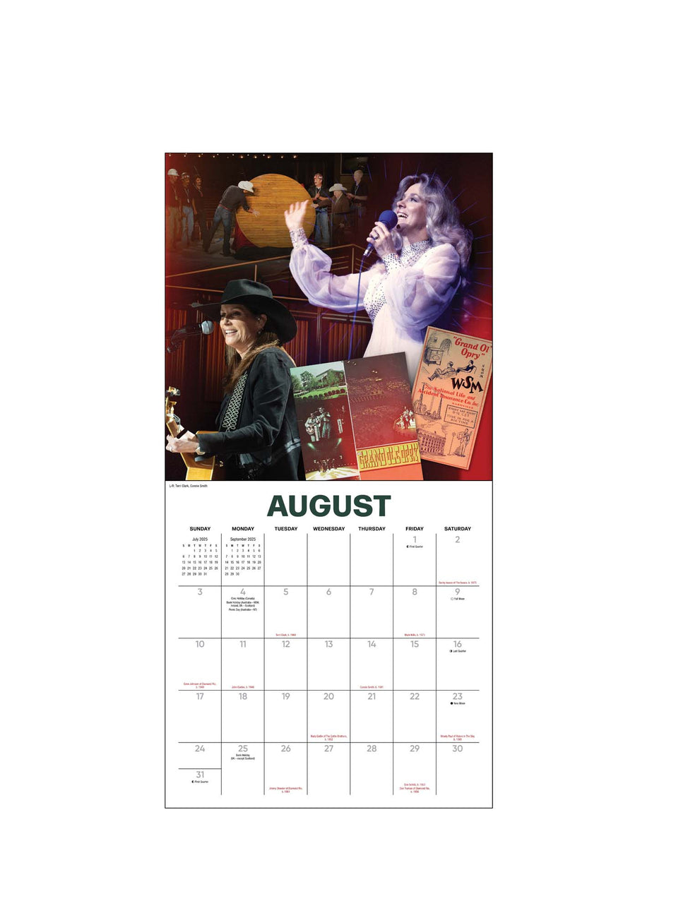 Opry 2025 Wall Calendar