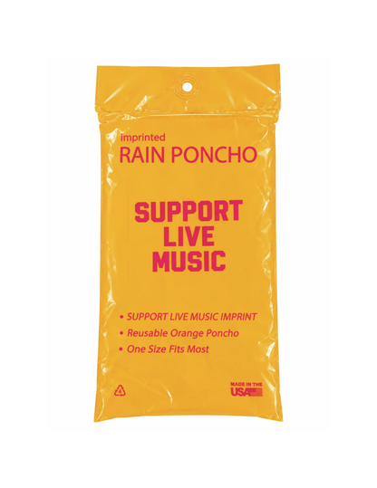 Ascend Support Live Music Orange Poncho - PONCHO
