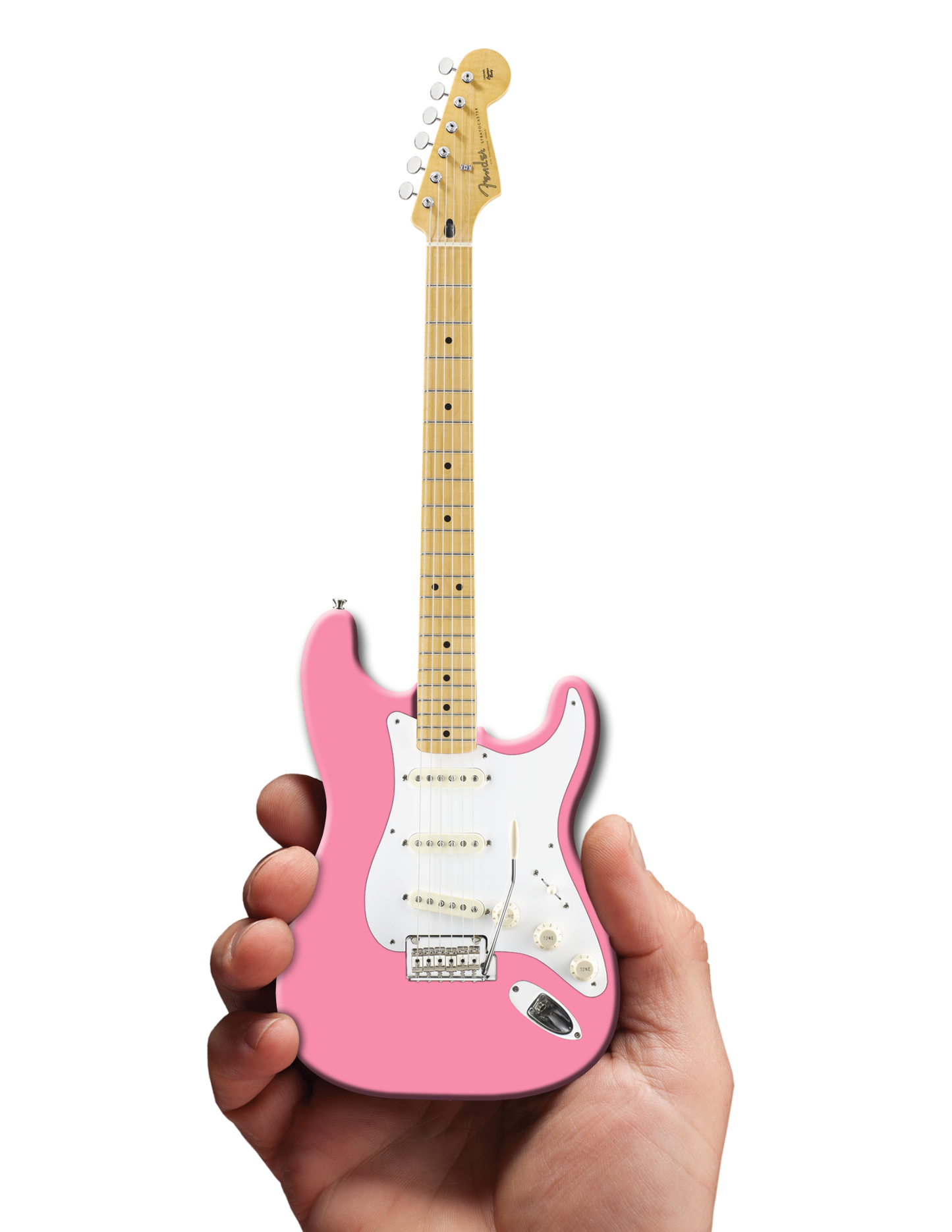 Miniature Fender Strat Pink Model Guitar - GUITAR