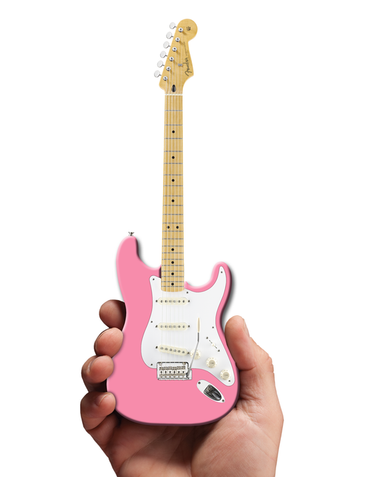 Miniature Fender Strat Pink Model Guitar - GUITAR