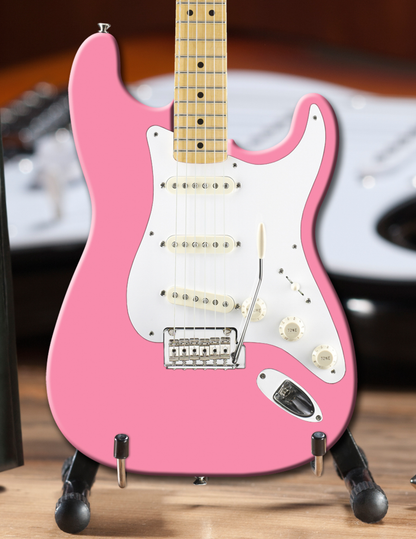 Miniature Fender Strat Pink Model Guitar - GUITAR