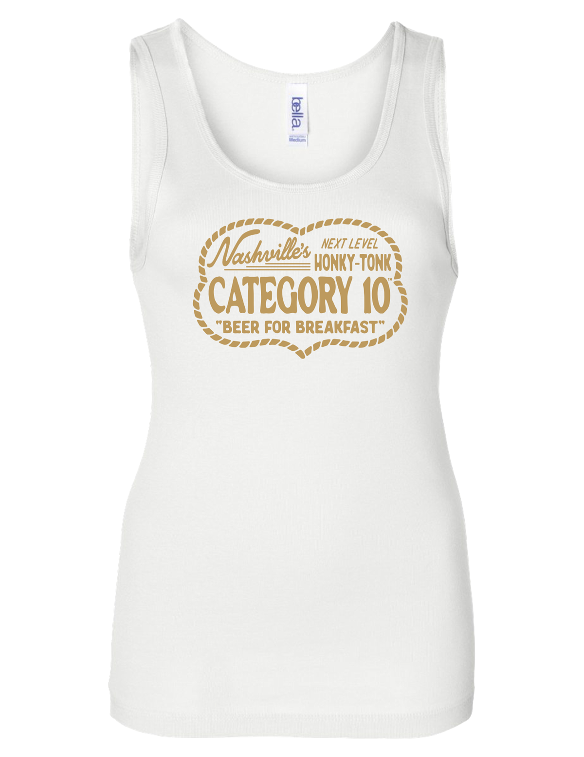 Category 10 Nashville Beer For Breakfast Ribbed Women’s Tank - RACERBACKS