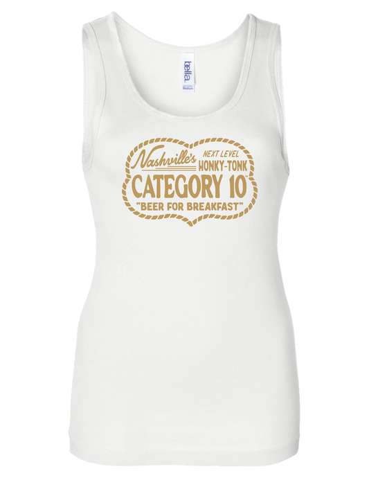 Category 10 Nashville Beer For Breakfast Ribbed Women’s Tank - RACERBACKS