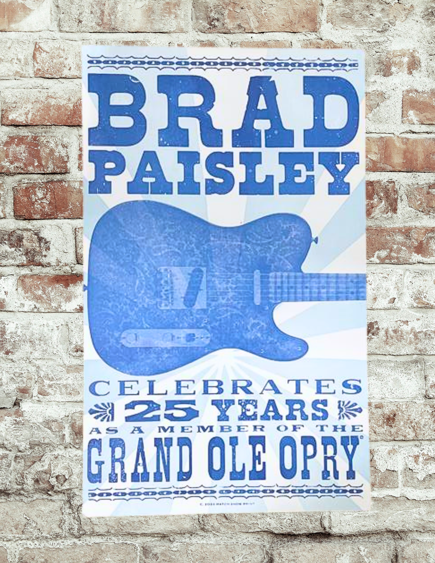 Brad Paisley 25th Opry Anniversary Hatch Print