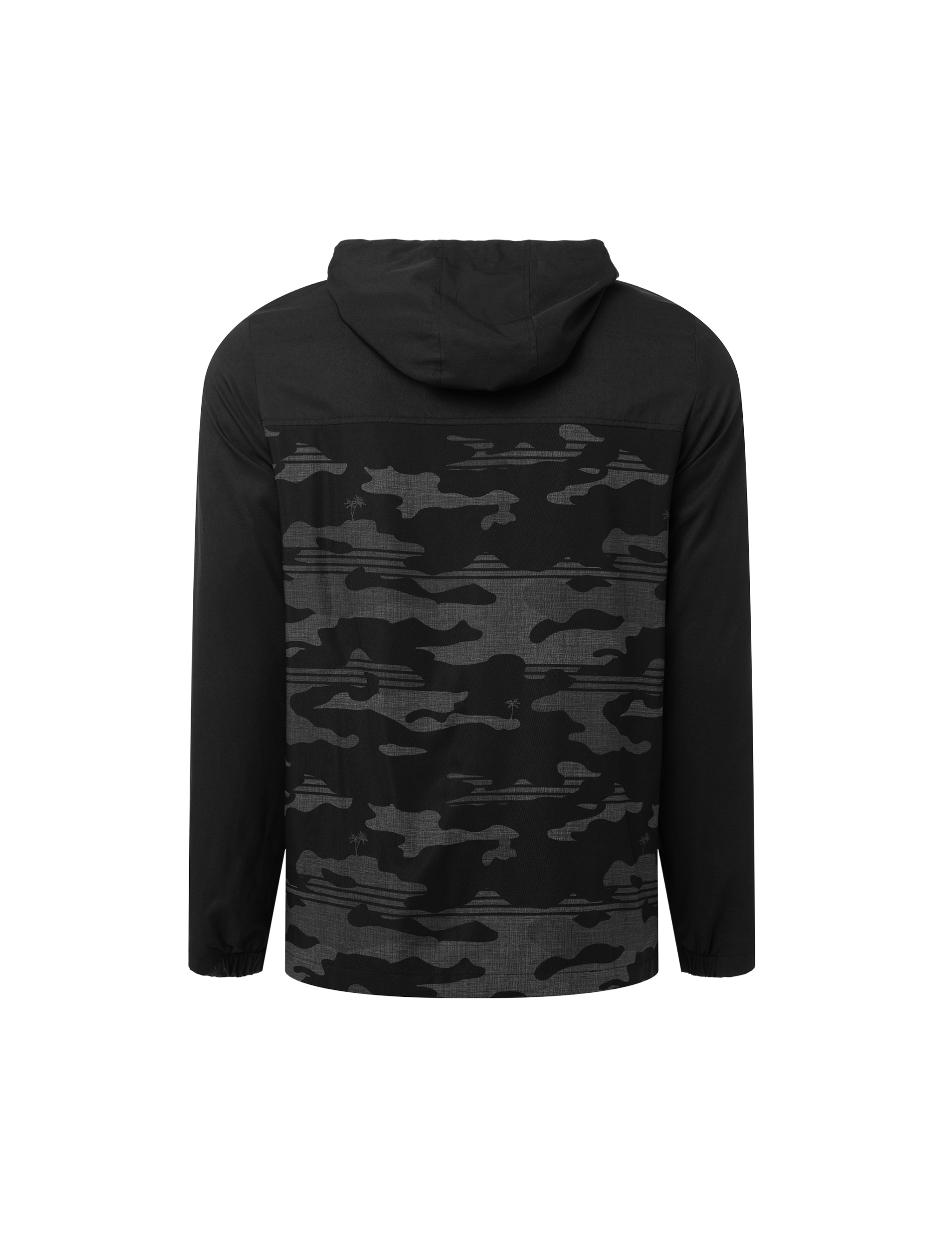 Category 10 Black Camo Zip-Up Tech Hoodie by TravisMathew