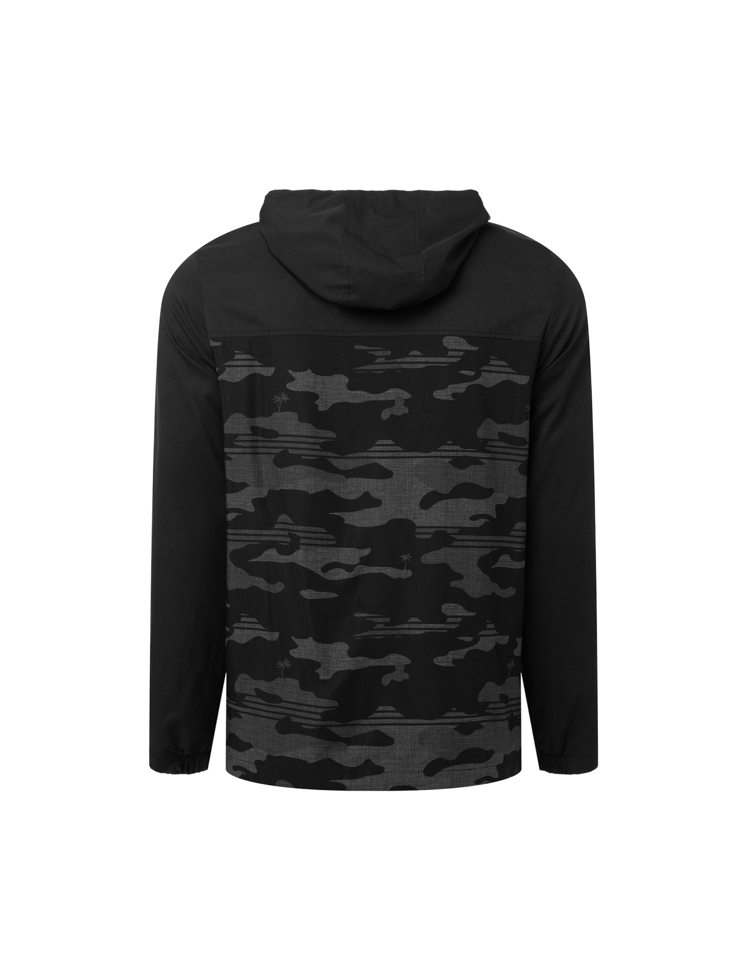 Category 10 Black Camo Zip-Up Tech Hoodie by TravisMathew