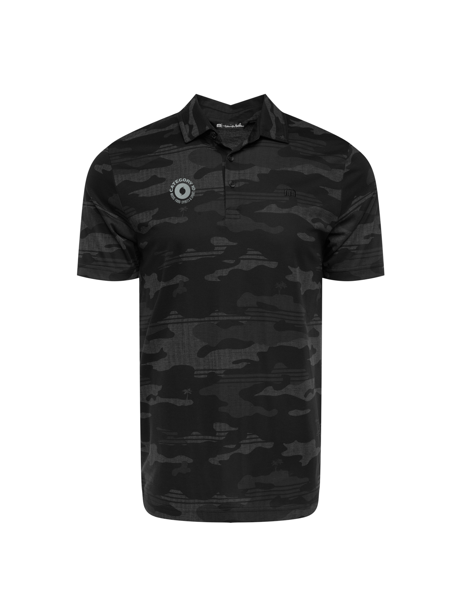 Category 10 Black Camo Polo by TravisMathew