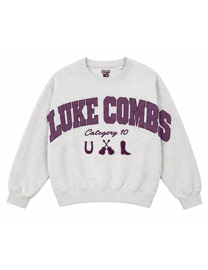 Category 10 Luke Combs Las Vegas Oversized Fleece - CREW SWEATSHIRTS