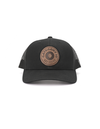 Category 10 Las Vegas Leather Patch Trucker Hat - BASEBALL