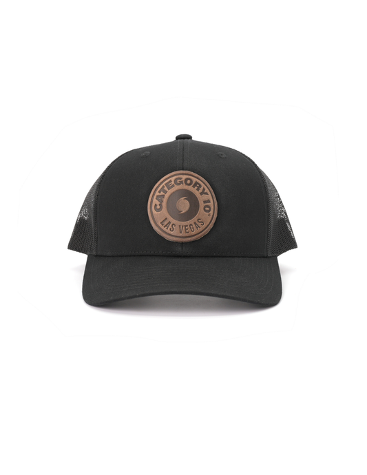 Category 10 Las Vegas Leather Patch Trucker Hat - BASEBALL