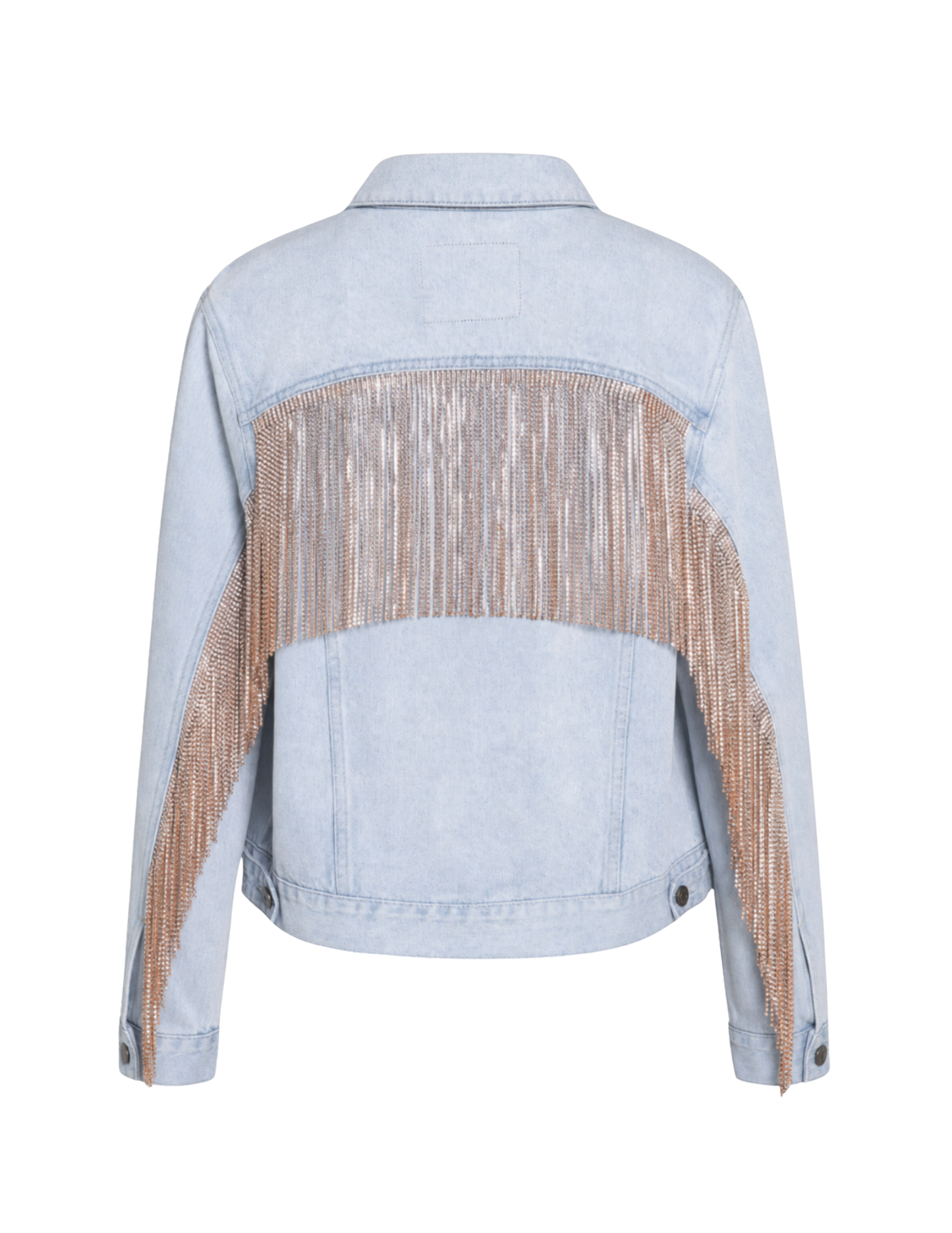 Daniel Diamond Dallas Pink Rhinestone Fringe Denim Jacket - JACKETS