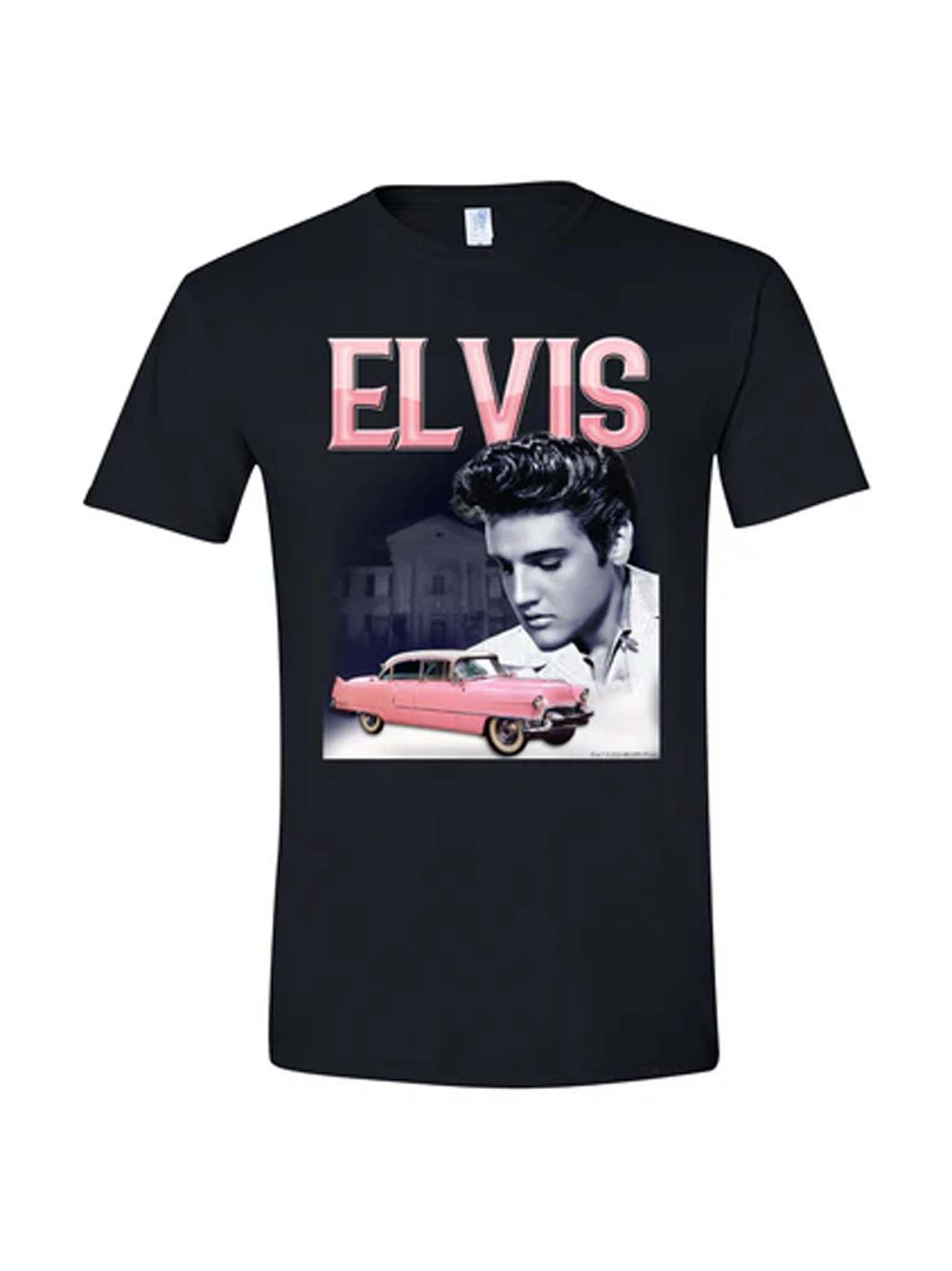 Elvis Pink Caddy Portrait T-Shirt