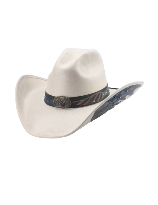 Eagle Point Faux Felt Cream Cowboy Hat