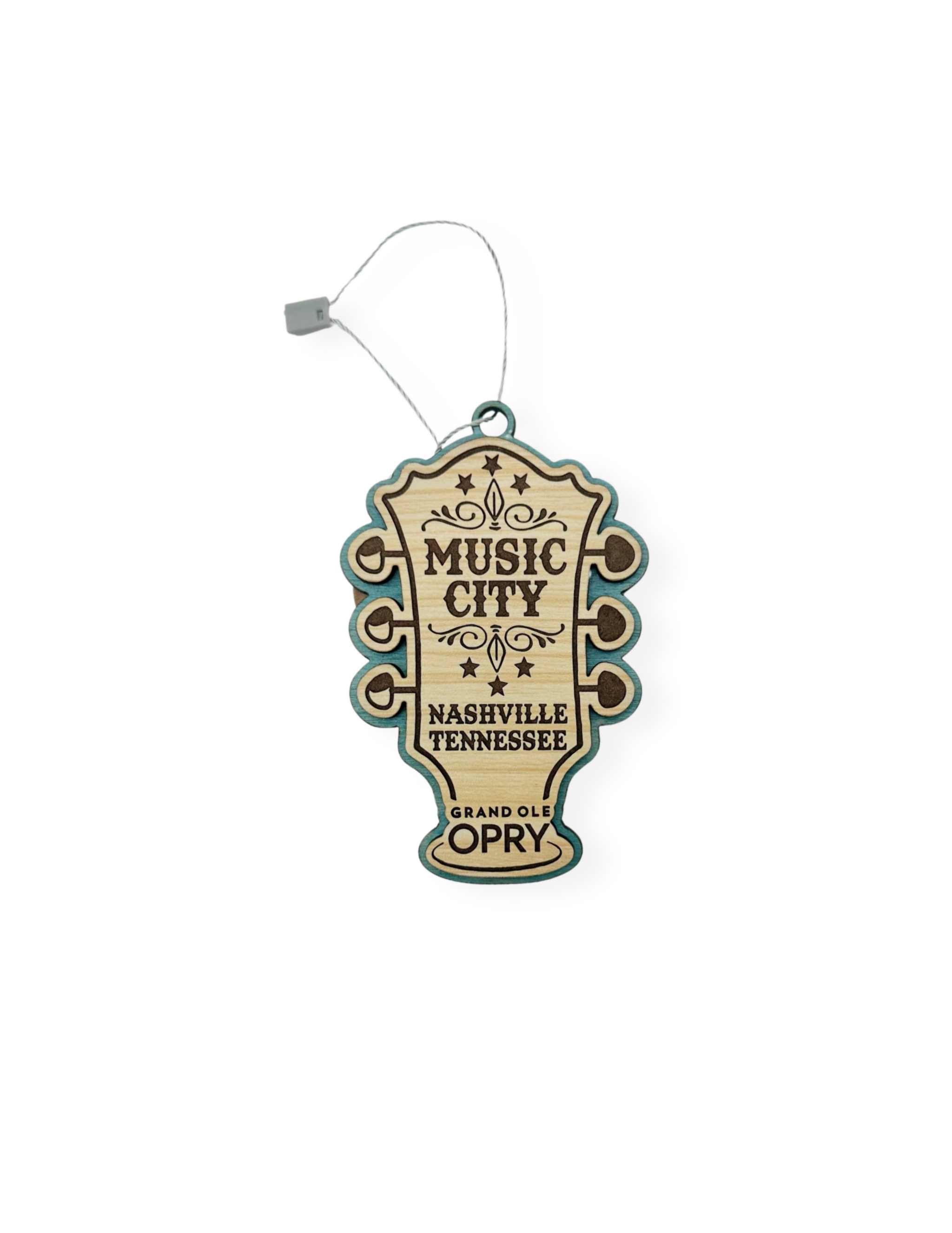 Opry Music City Guitar Head Wooden Ornament