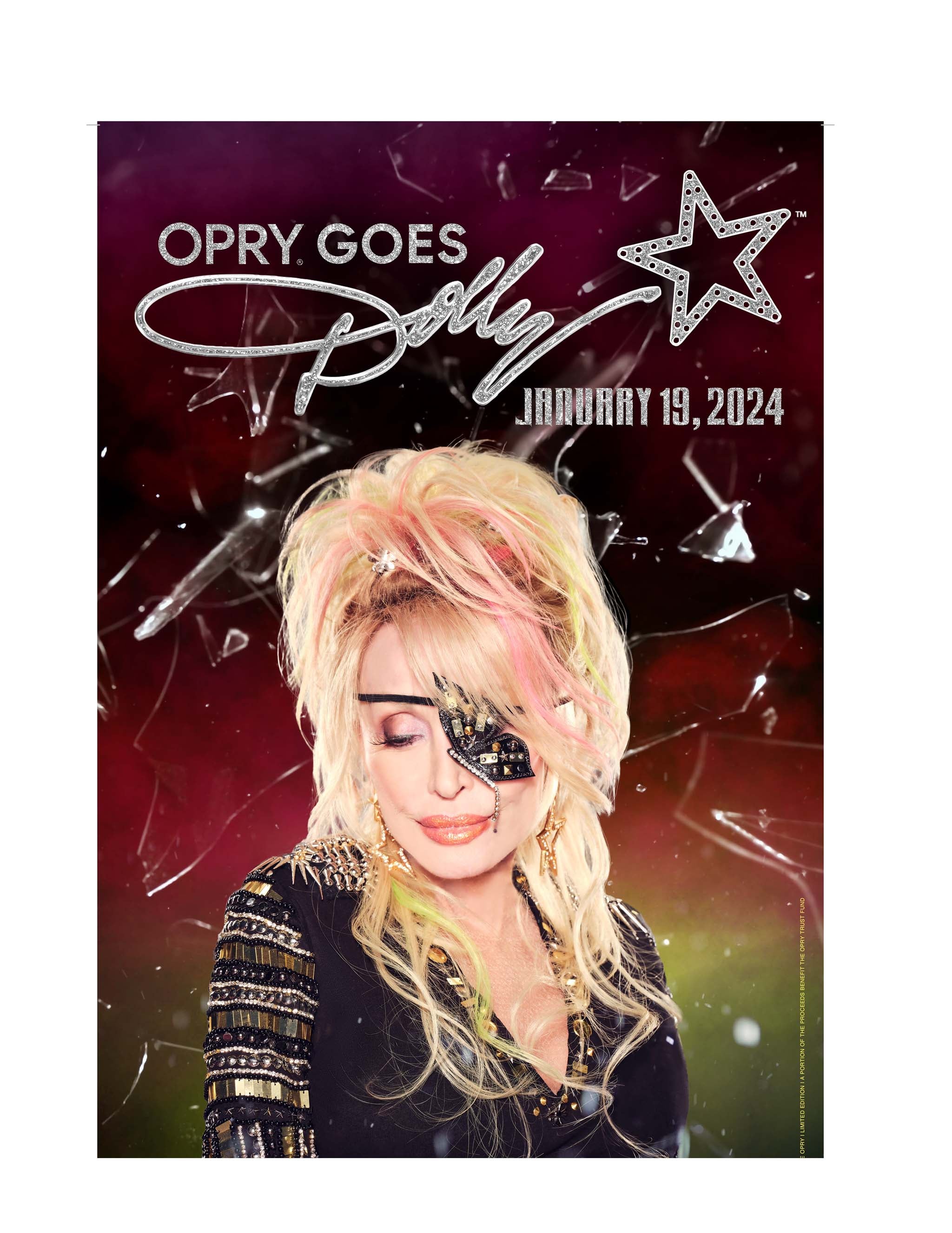 Opry Goes Dolly Sparkling Rockstar Butterfly Poster