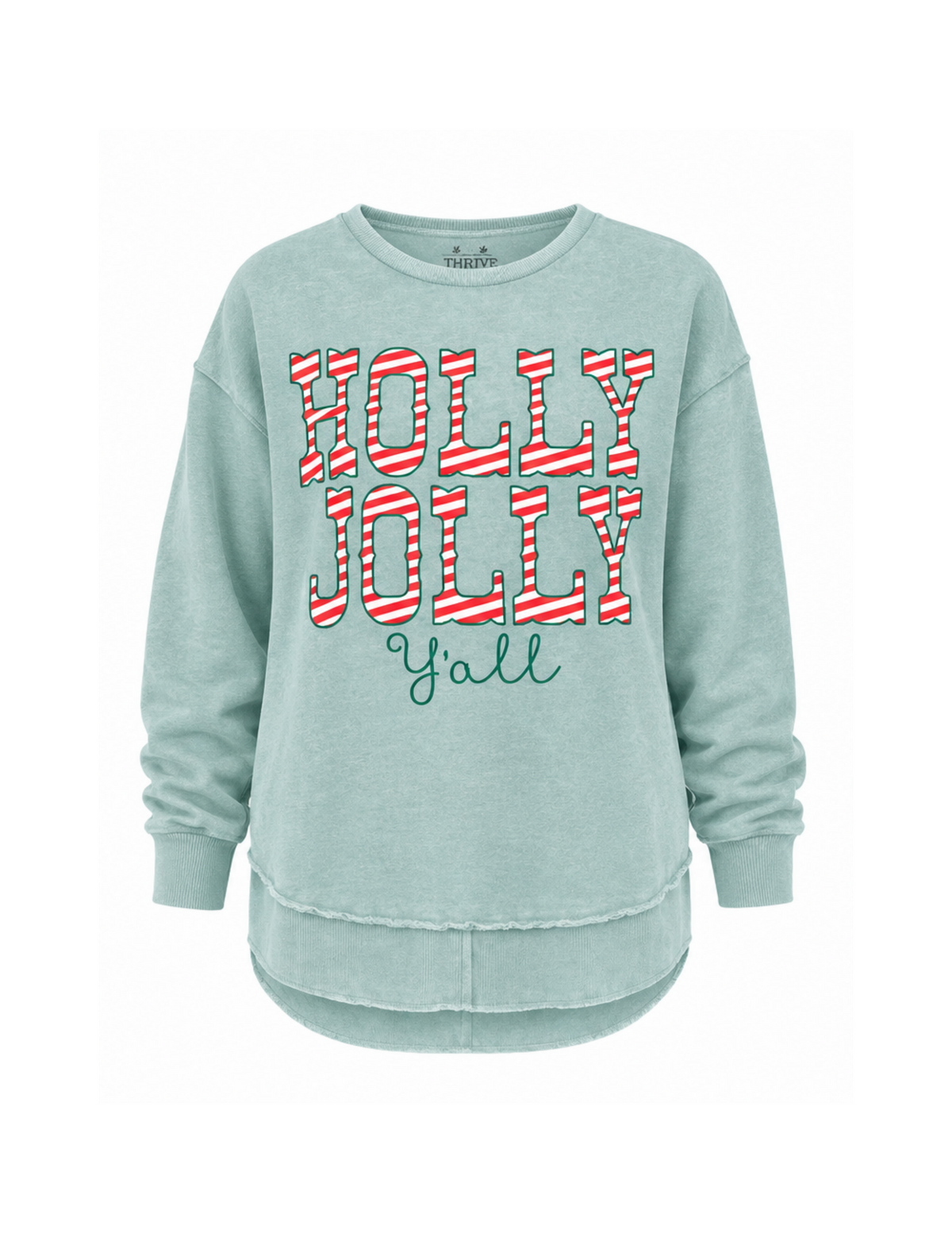 Opry Holly Jolly Y’all Christmas Fleece - GREEN / XS - CREW SWEATSHIRTS