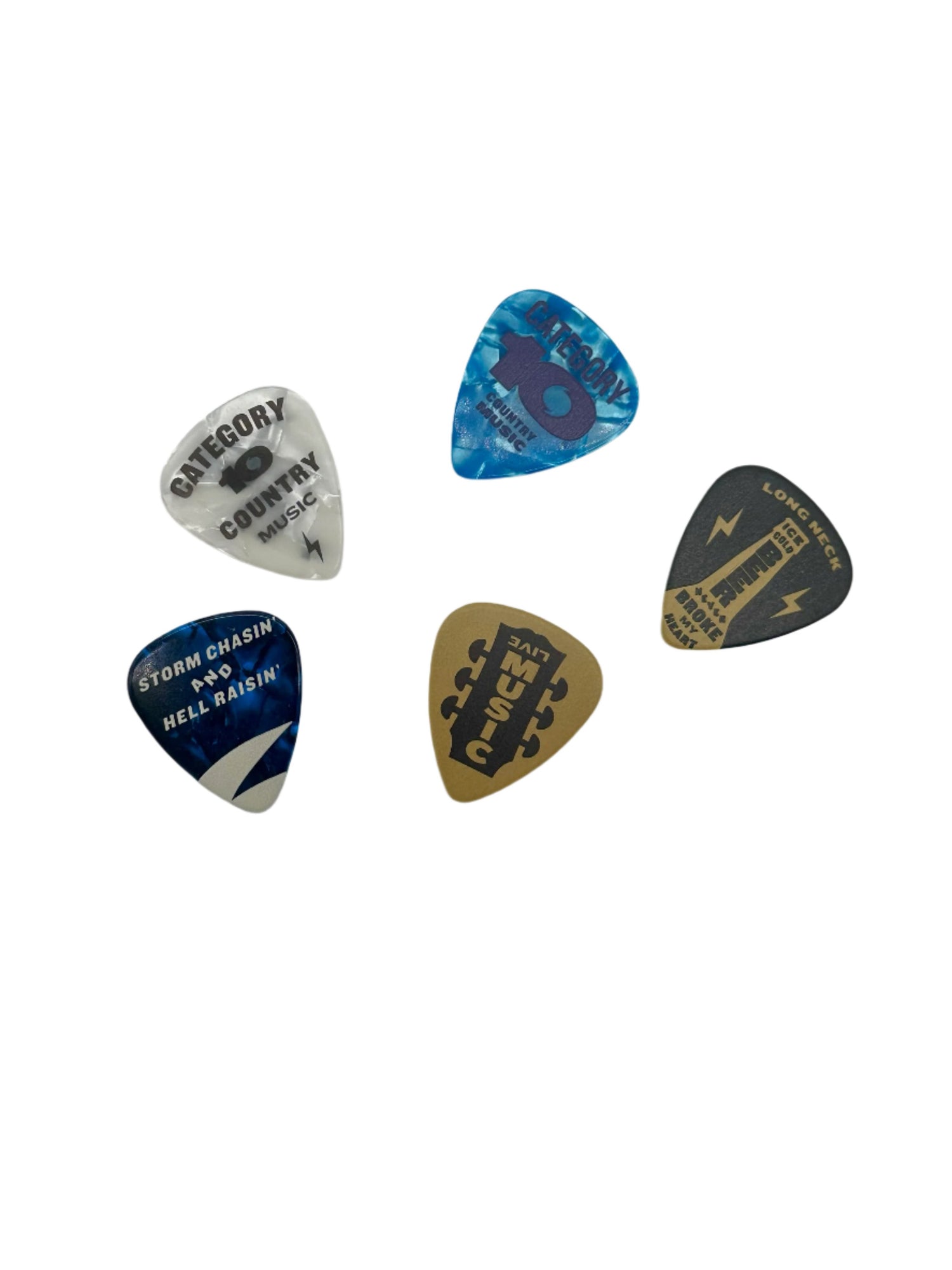 Category 10 Guitar 5pc Pick Pack