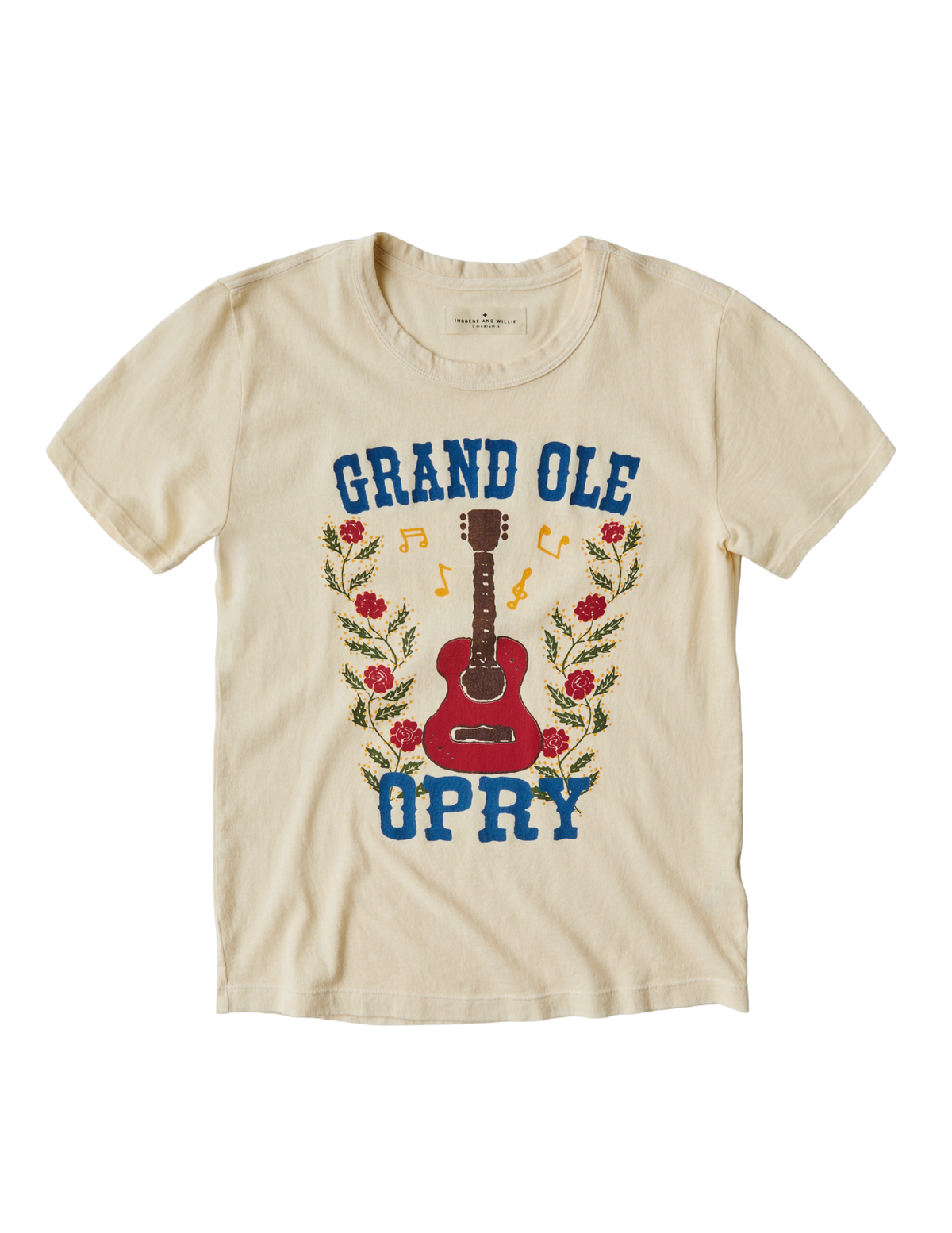 Opry x Imogene + Willie x Manuel Guitar Tee - WHITE / XS - CREWS