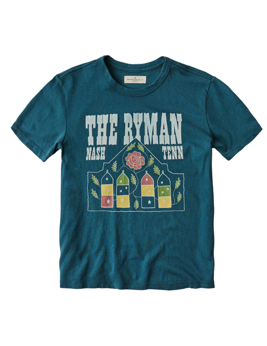 Ryman x Imogene + Willie x Manuel Building T-Shirt - BLUE / XS - CREWS