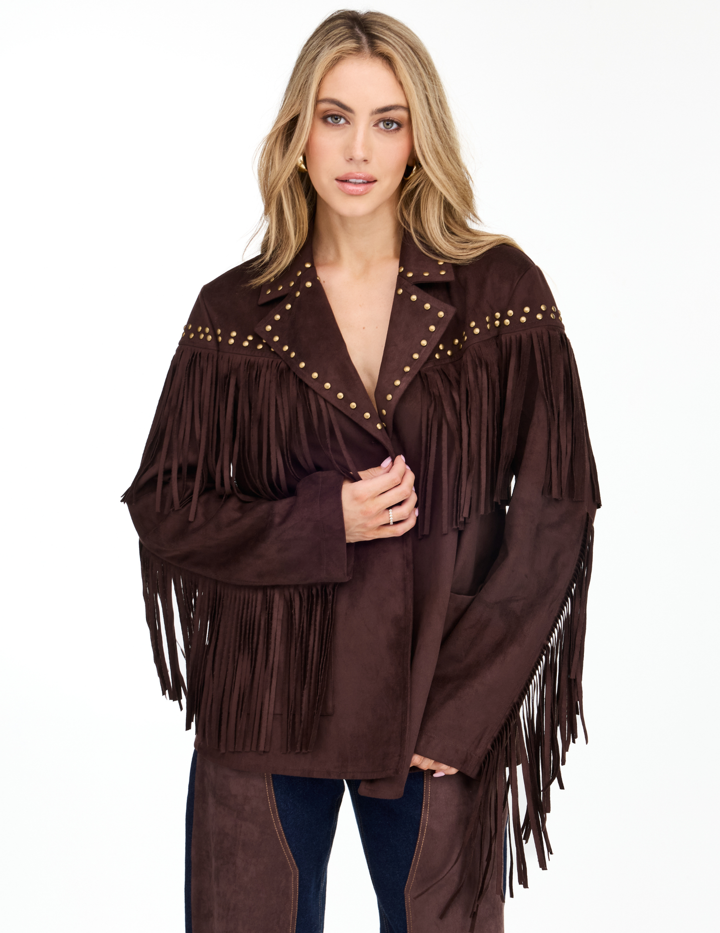 Kittenish Suede Fringe Jacket - JACKETS