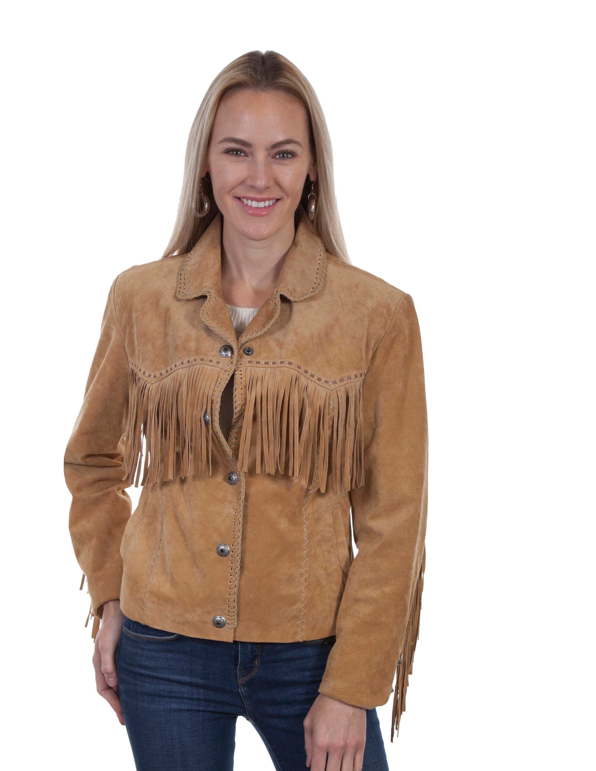 Scully Women's Jacket - Suede Fringe - Old Rust # 126 - Billy's Western Wear
