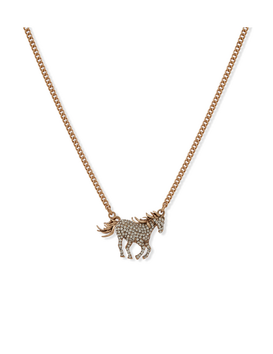 Lainey Wilson Pave Horse Pendant Necklace - NECKLACE