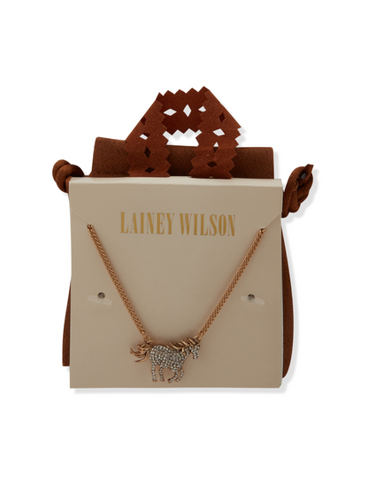 Lainey Wilson Pave Horse Pendant Necklace - NECKLACE