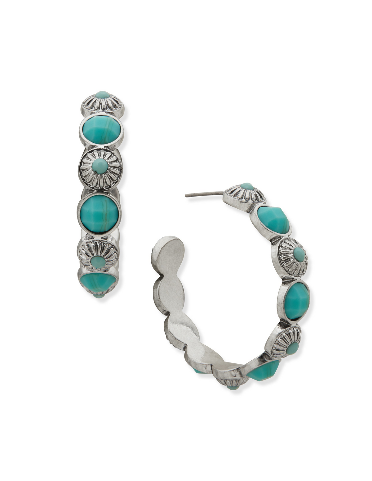 Lainey Wilson Stone Blossom Hoop Earrings - EARRINGS