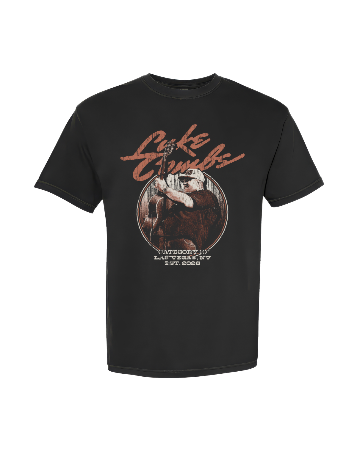 Category 10 Las Vegas Luke Combs Tour T-Shirt - BLACK / SM - CREWS