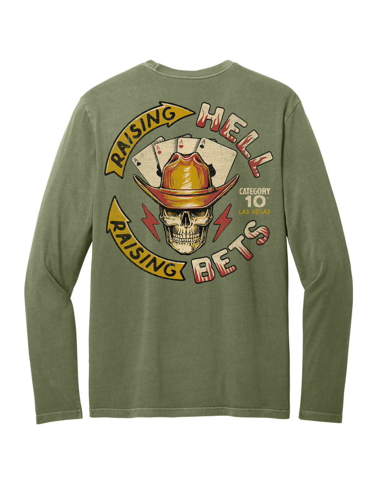 Category 10 Las Vegas Raising Bets T-Shirt - GREEN / SM - CREWS