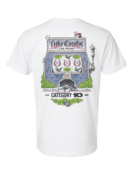 Category 10 Las Vegas Jackpot T-Shirt - WHITE / SM - CREWS