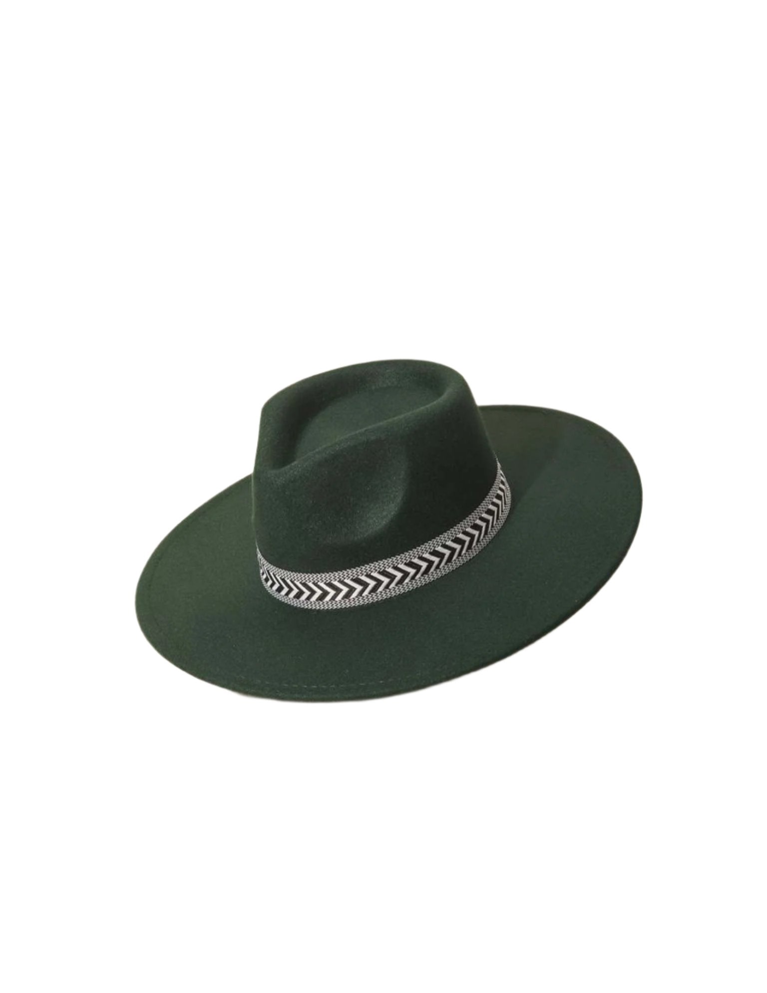 Hunter Green Chevron Hat - Online Exclusive