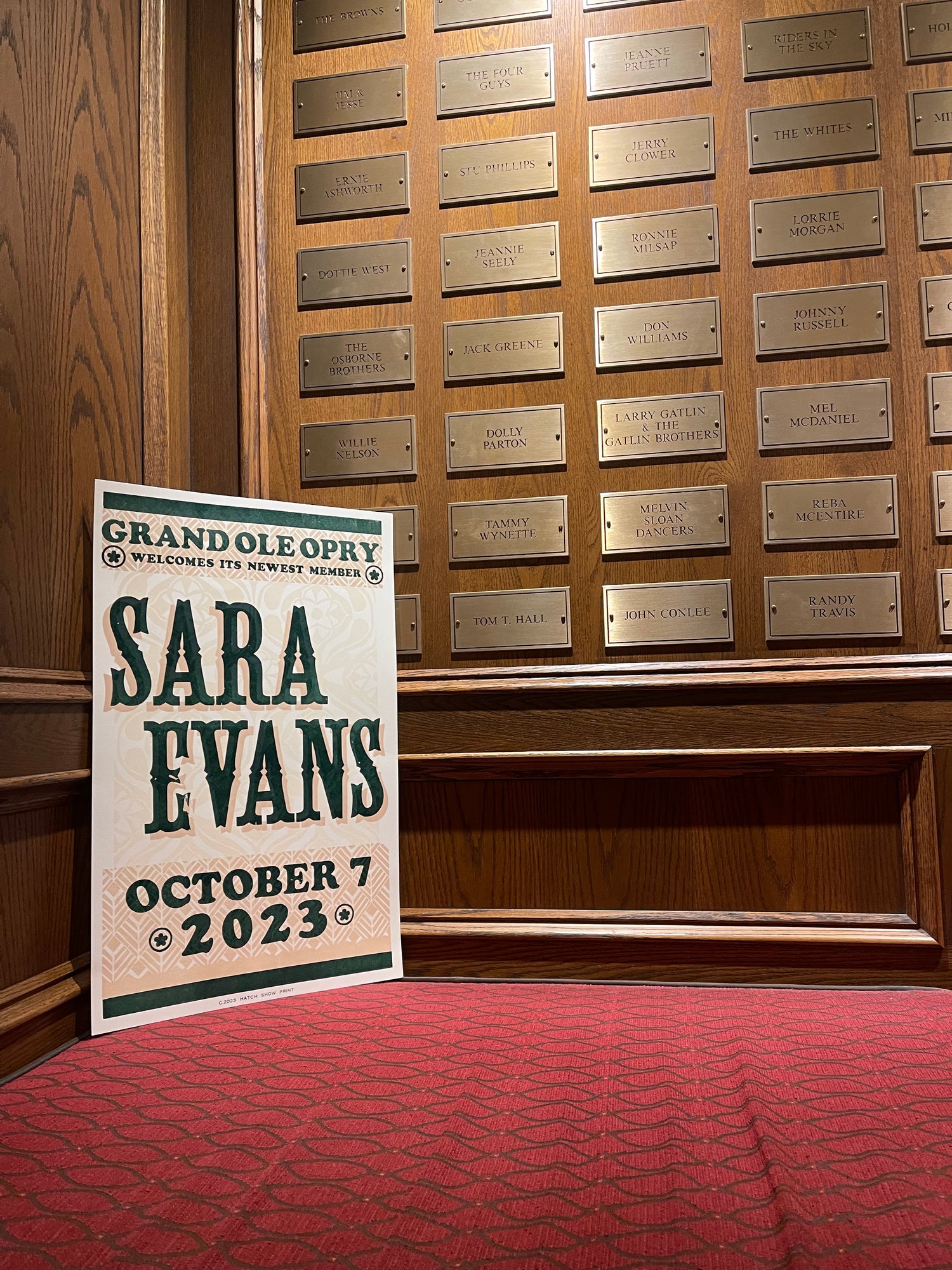 Sara Evans Official Opry Induction Hatch Show Print