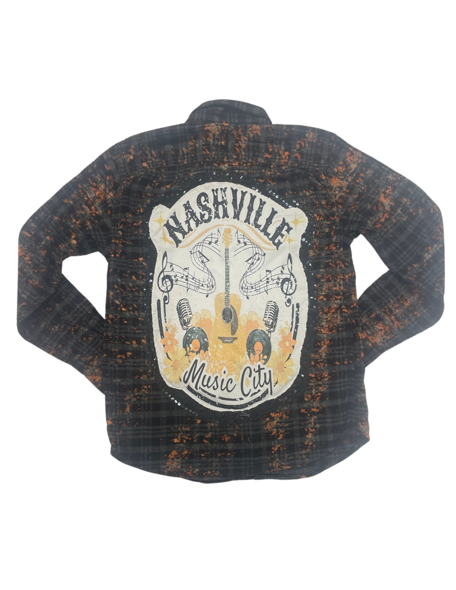 Nashville Music City Sequin Flannel