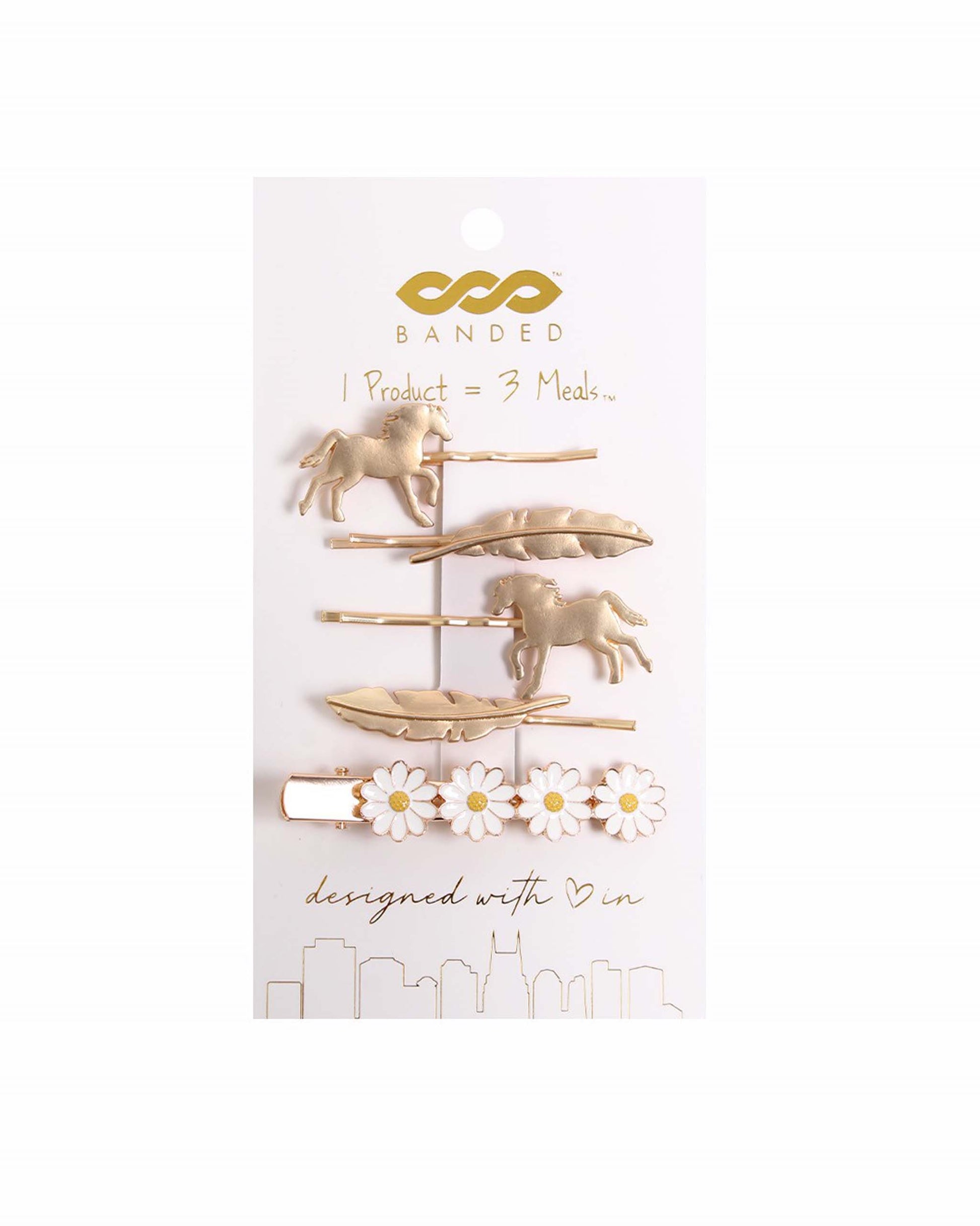 Daisy Fields 5 Piece Hair Accessories Set by Banded - HEAD ACCESSORIES