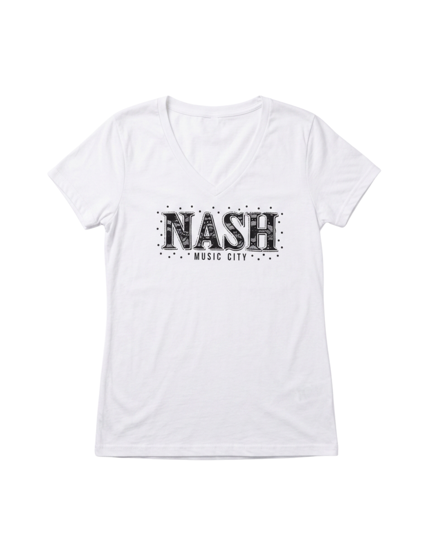 Nash Lace Embellished T-Shirt - SCOOPNECK