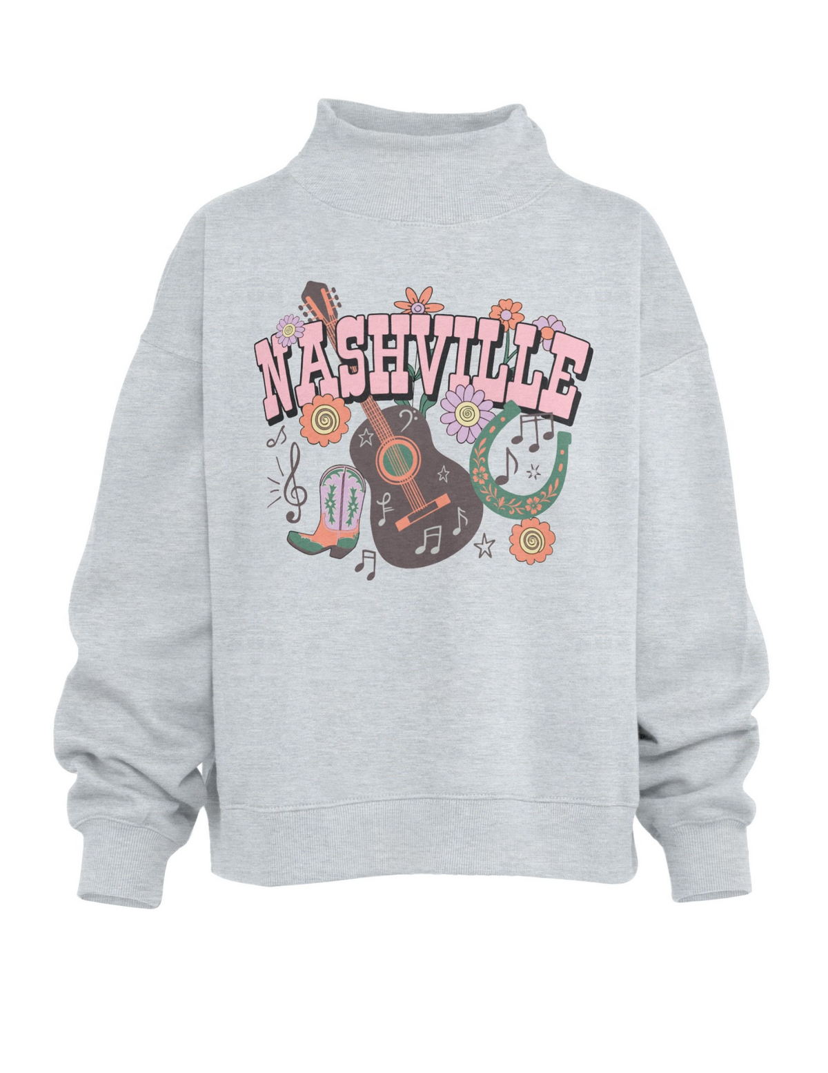 Groovy Nashville Mockneck Sweatshirt - MOCK