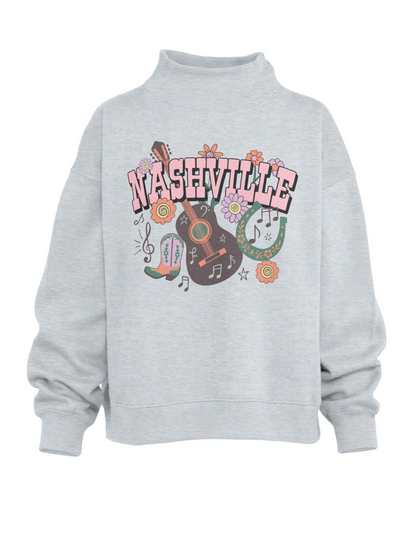 Groovy Nashville Mockneck Sweatshirt - MOCK