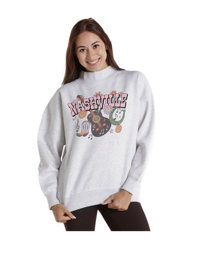 Groovy Nashville Mockneck Sweatshirt - MOCK